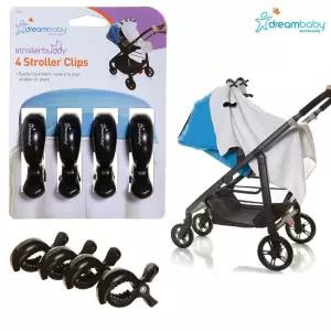 베이비 유모차 클립 4p (블랙)/카트/용품/악세사리/어린이집/유치원/등하원/필수품/행거/전용/다목적/보조