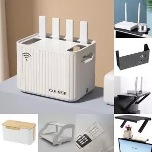 책상 공유기 전선 멀티탭 셋톱 박스 콘센트 정리함/와이파이/받침대/선반/정리/무타공/TV/이동식/티비/다용