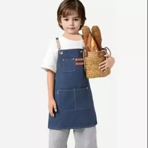 초등학생 키즈 요리 유치원 미술 체험학습 데님 앞치마 캔버스 어린이집