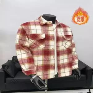 남친 하프 빈티지 가을 털 긴팔 코트 상의 체크 원픽3