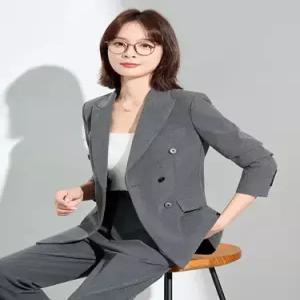 네이비 봄 오피스룩 정장 작업복 여자정장세트 코트 세트 ible1