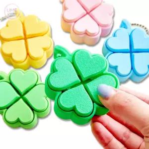 행운 네잎클로버 딸깍이 키링 피젯 토이 가방고리 꾸미기 12개입