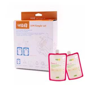 바로모 모유 저장팩 30매 심플 세트/냉동고/보관/냉장/가능/냉장용/누수/방지/사용/대용량