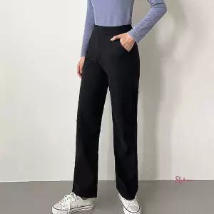 여성 일자팬츠 스판 베이직 밴딩 1P 편한바지 봄가을tuv292