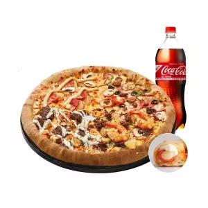 (도미노피자) (오리지널)베스트콰트로더블치즈페퍼로니엣지+콜라1.25L