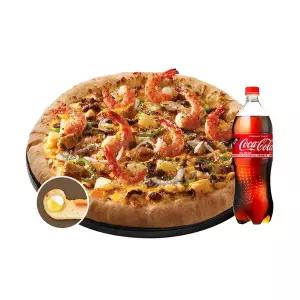 (도미노피자) (오리지널)블랙타이거 슈림프 고구마쥬 엣지L+콜라1.25L