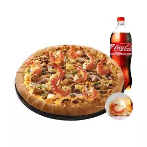 (도미노피자) (오리지널)블랙타이거슈림프더블치즈페퍼로니엣지+콜라1.25L