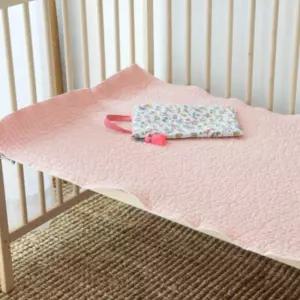 제이앤제나 아기 침대 패드 순면 출산 선물 연핑크