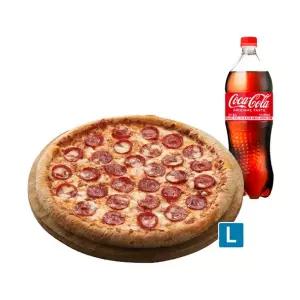 (도미노피자) 페퍼로니L(씬)+콜라 1.25L