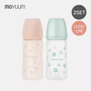 실리콘코팅 노꼭지 유리젖병 240ml 트윈팩 - 디자인 선택