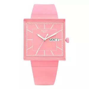 [스와치] 여성 BIOCERAMIC WHAT IF ROSE 우레탄 손목 시계(SO34P700)