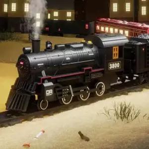 전동 나오는 기관차 트랙 크리스마스트리주변 기차 세트 키덜트 모형 성인용 철도