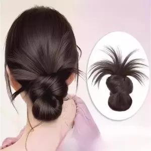 올림머리 가발 로우번 부분가발 자연스러운 똥머리 똥머리가발 로우번집게핀 부분가발 집게핀
