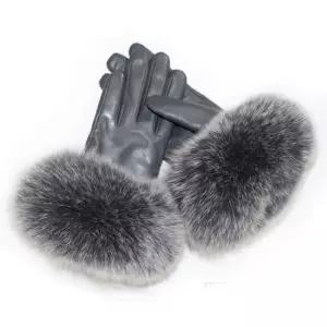 양가죽 커프 털 운전 안감 장갑 벨벳 겨울