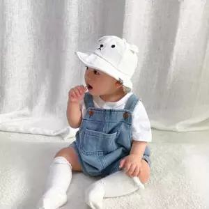 유아멜빵바지 블라블라 데님 아동 티셔츠 반바지멜빵세트 205156