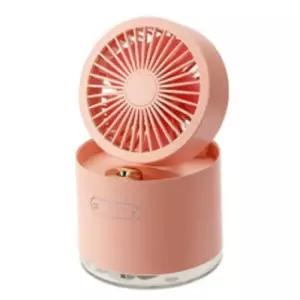 충전식 대용량 선풍기 가습기 무드등 3in1 소형가습기 핑크 11x13cm 1개