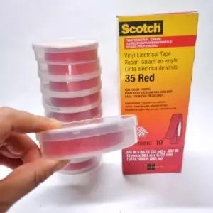 전기 하네스 테이프 3M 전선 절연 레드 고무 적색 35번 테잎 10개 19mmx20M