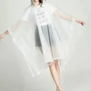 레인코트 판초형 우비 비옷 판초우의 남녀공용 투명 캠핑 야외 등산용 방수