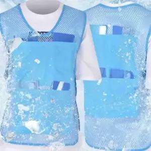 ( )여름용 냉각 조끼 쿨팩 포켓 메쉬형 얼음조끼 캠핑조끼