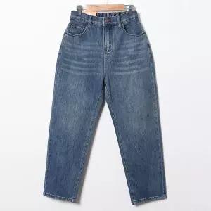 [신세계라이브쇼핑][옷자락] 여성 봄바지 워싱 뒷밴드 배기진 스판 일상 청바지