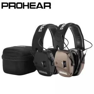 호환  PROHEAR 전자 슈팅 귀마개 가방 포함 사운드 증폭 귀 보호 사냥 청력 보호기 헤드폰 세트