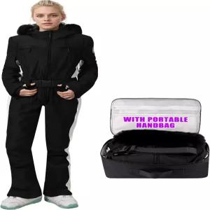 쿠쿠이비 스키복 여성 스노우수트 원피스 슬림 단열 점프수트 방수 및 방풍 겨울 스포츠용