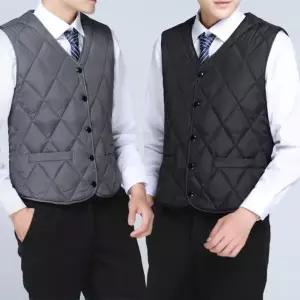 겨울 남자 남녀공용 경량조끼 V넥 퀼팅 누빔 패딩조끼 베스트