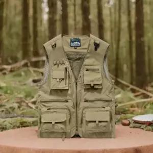 여름 남성 메쉬 조끼 아웃도어 작업복 조끼 멀티 포켓 낚시
