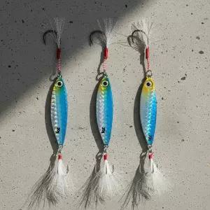 갈치 낚시 메탈지그 3p세트 20g 블루 싱킹 루어 원투 채비