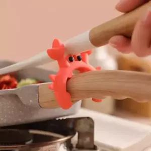 ( )주방용 주걱 국자 거치대 실리콘 냄비 거치대 조리 뚜껑