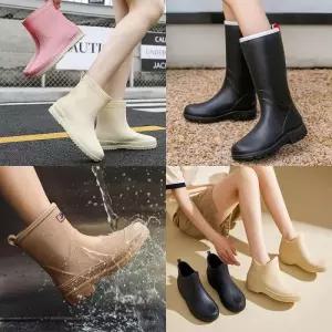 장화 레인부츠 비 방수 신발 미끄럼방지 미들 숏 롱장화 01_클로이레인부츠