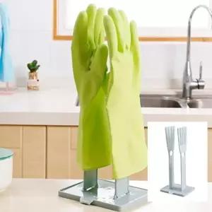 ( )설거지 고무 장갑 거치대 싱크대 주방 장갑 건조대 수세미 정리