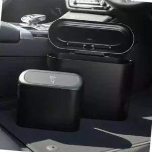 ( )차량용 밀폐 쓰레기통 원터치 방수 소형 거치대 차량 실내 수납