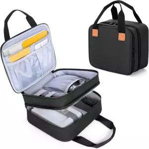 KODAK 도크 플러스와 호환되는 LUXJA 포토 프린터 케이스 액세서리 포켓이 있는 가방 블랙