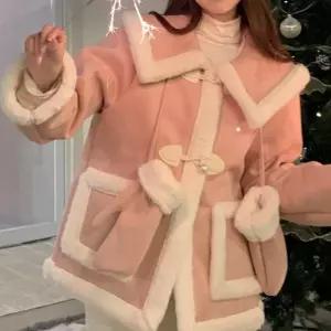 러블리룩 하프코트 인조무스탕 귀여운 양털 데이트 스웨이드 장갑