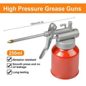250ML 오일 캔 펌프 병 윤활 스프레이 노즐 기계 포트 그리스 건용 수동