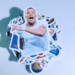 50Pcs 프랑스 축구 팀 Mbappe 벽 스티커 DIY Scrapbooking 전화 수하물 스케이트 보드 방수 냉장고 장식 데