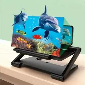 (색상 화이트)고화질 스마트폰 확대 스크린 휴대용 스마트폰 확대 거치대 핸드폰 화면