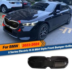BMW 5 시리즈 전기 i5 I5 M60 스타일 2023 자동차 앞 범퍼 레이싱 모델 에어 인테이크 그릴 커버 개조 바디
