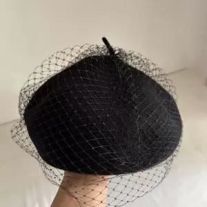 할머니겨울모자 패션 가죽 오목 블랙 팔각형 그물 베레모 모양 메쉬 화가 모자 검은