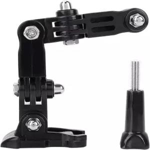 자전거 오토바이 스키 야구 암벽 등반 헬멧 블랙 플라스틱 금속을 위한 샤오이 스포츠 카메라 범용 장착