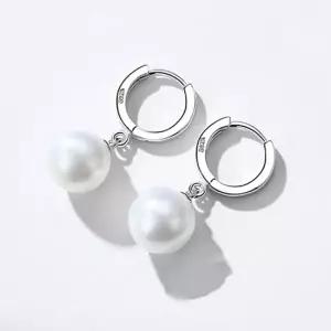 ( )자연주의 고혹적이고 S925 진주 단아한 실버 8mm 귀걸이