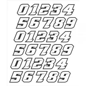 두꺼운 10mil 맞춤형 색상 야구 하키 풋볼 라크로스 소프트볼 헬멧 2가지 색상 블랙 화이트 숫자 스티커 데