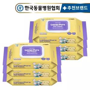 펫생각 유기농 저자극 고양이 강아지 물티슈 80매 6팩 반려동물 펫 애견 대용량 바디티슈