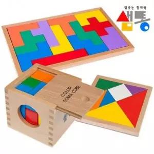 지각력 원목 공간감각 교구 공간 감각 교육 학습 장난감