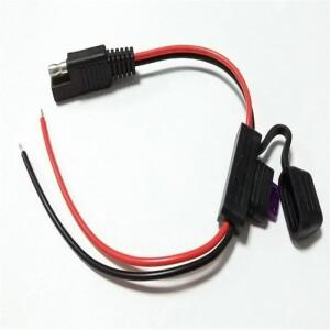 헤비 듀티 SAE 연장 케이블 (퓨즈 포함 방수 커버 캡 18AWG 10A 50CM)