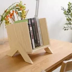소형 원목 탁상 수납함 데스크 책꽂이