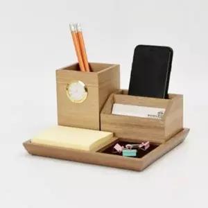 사무실 나무 데스크 탁상 정리함 수납 원목 책상