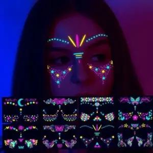 얼굴 스티커 야광 판박이 타투 할로윈 페스티벌