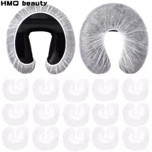 50/10pcs 일회용 머리 받침 커버 탄성 U 자형 베개 부직포 마사지 페이스 레스트 크래들 뷰티 스파 도구